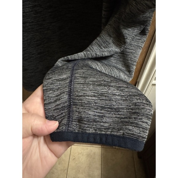 Dallas Cowboys Authentic Track Collection 1/4 Zip Sweatshirt Heather Black Sz L - Picture 4 of 8